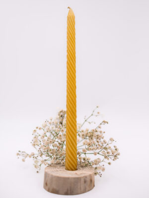 Zestaw 3 cienkich świec ze 100% wosku pszczelego