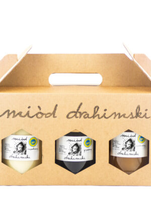 Zestaw miodów 3x 900g w kartoniku