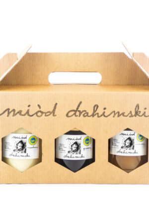 Zestaw miodów 3x 1250g w kartoniku