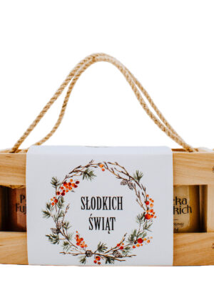 Zestaw miodów smakowych 3x 350g w skrzyneczce