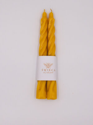 Spiralna świeca stożkowa 100% wosk pszczeli