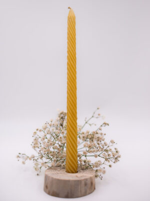 Zestaw 3 cienkich świec ze 100% wosku pszczelego