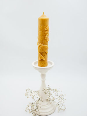 Artystyczna świeca z wosku pszczelego – Rzeźbiona (3 wzory)